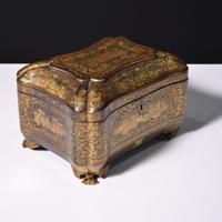 Antique Chinese Export Lacquered Tea Caddy - Sold for $1,408 on 05-18-2024 (Lot 503).jpg